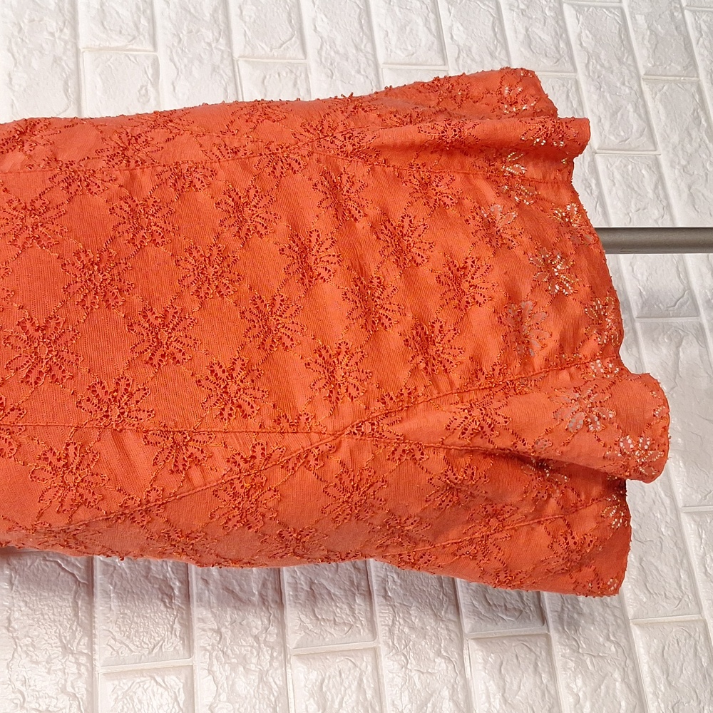 FREE PEOPLE Coral Lace Short Sleeve Fitted Dress - Picture 3 of 11